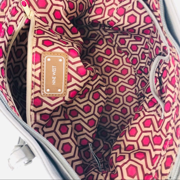 Nine West large handbag 2 color leather trim Purse - Picture 6 of 8